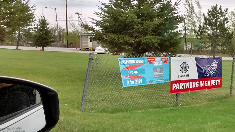 New signage at the gate to all manufacturing plants, seen by 60% of company employees. Photo © Cal Trumbo.